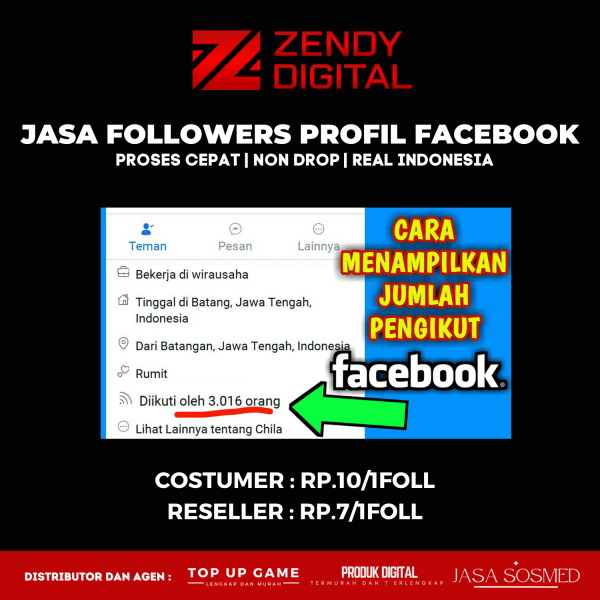 Jasa Followers Facebook Profil Indonesia